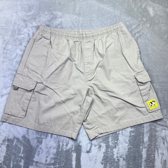 Big Dogs Cargo Shorts Mens Large Khaki Comfort Elastic Waist Casual Fits 31" - Picture 1 of 9